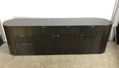 Stunning Contemporary Modern Oval Cerused Credenza Sideboard, Italy