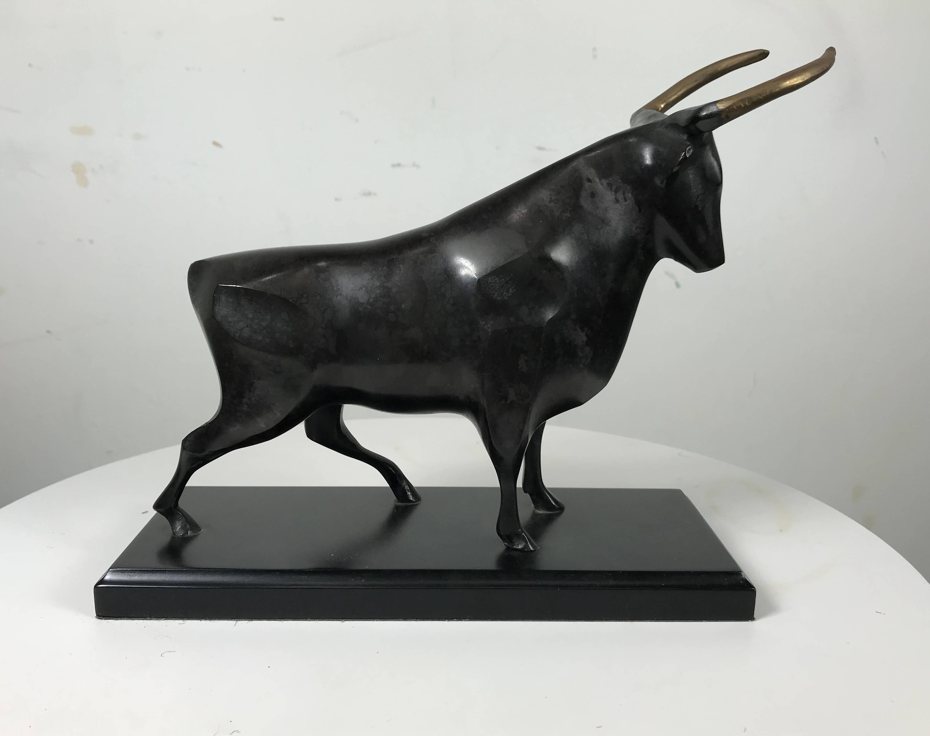 bull table statue
