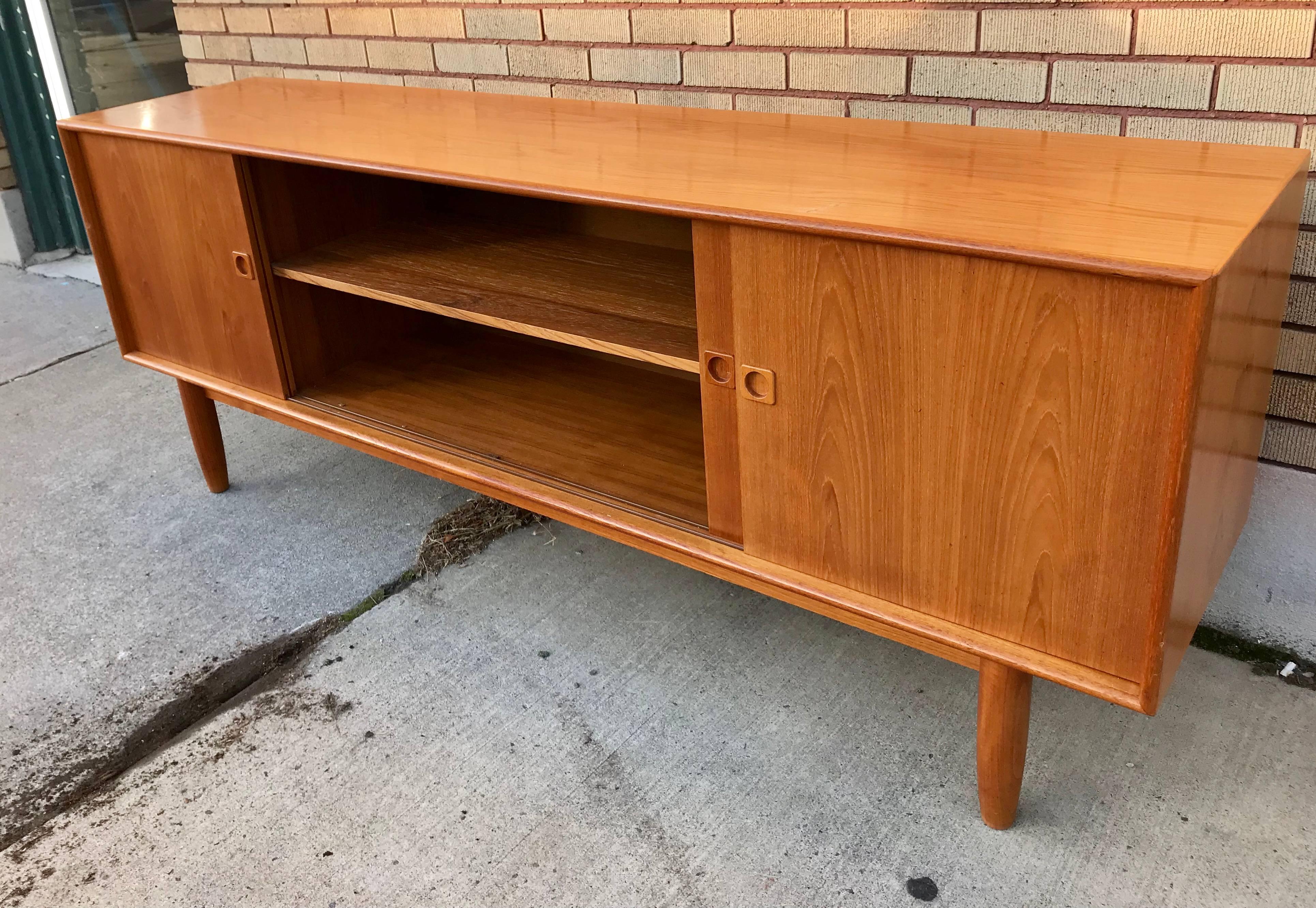 Classic Danish Modern Credenza or Sideboard by Illum Wikkelso 1
