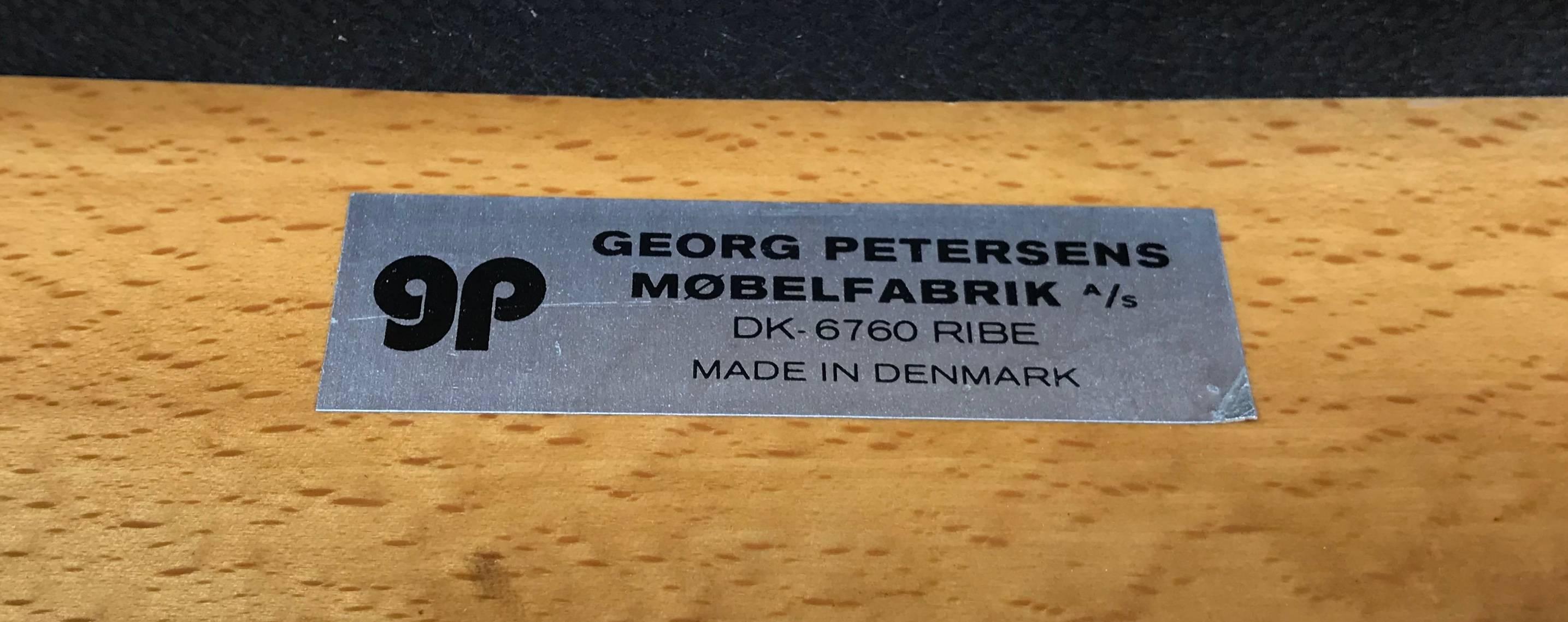 Seltener dänischer Beistell- oder Schreibtischstuhl „Wishbone“ George Petersens, Dänemark 1
