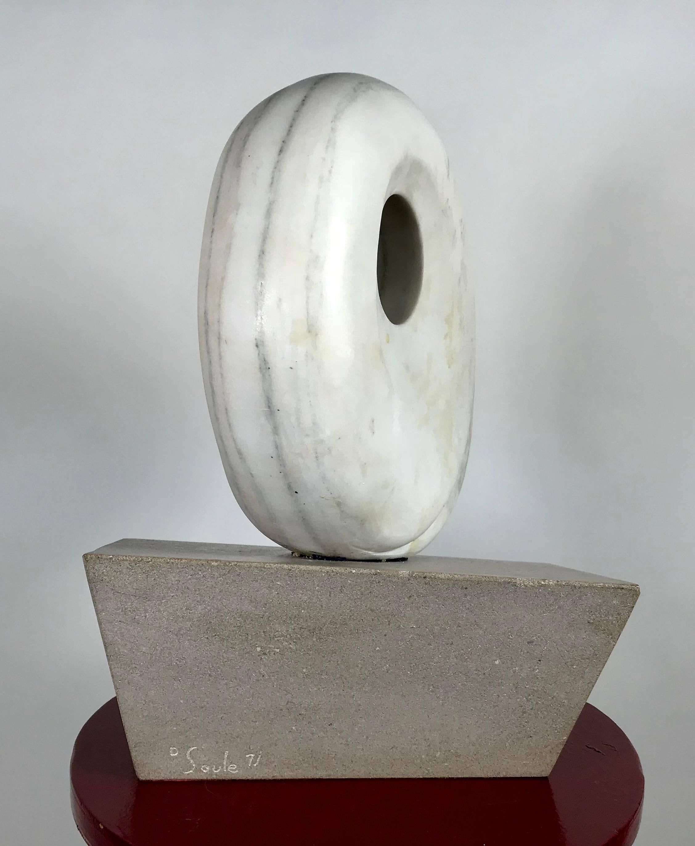 Mid-Century Modern Modernist Marble and Stone Sculpture by David F.Soule For Sale