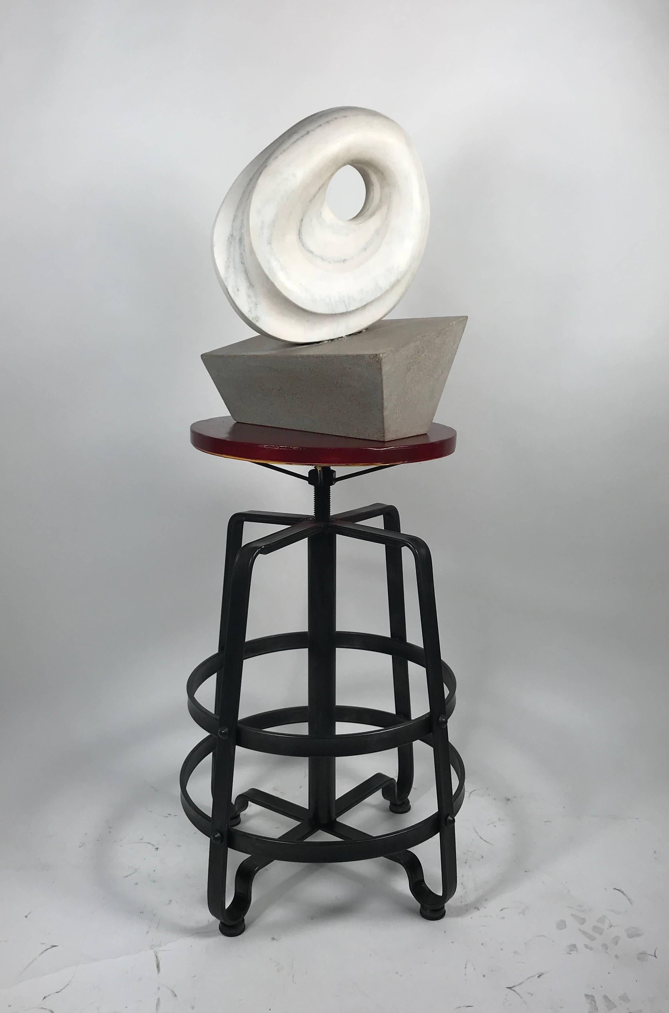 Sculpture moderniste en marbre et pierre de David F.Soule en vente 3