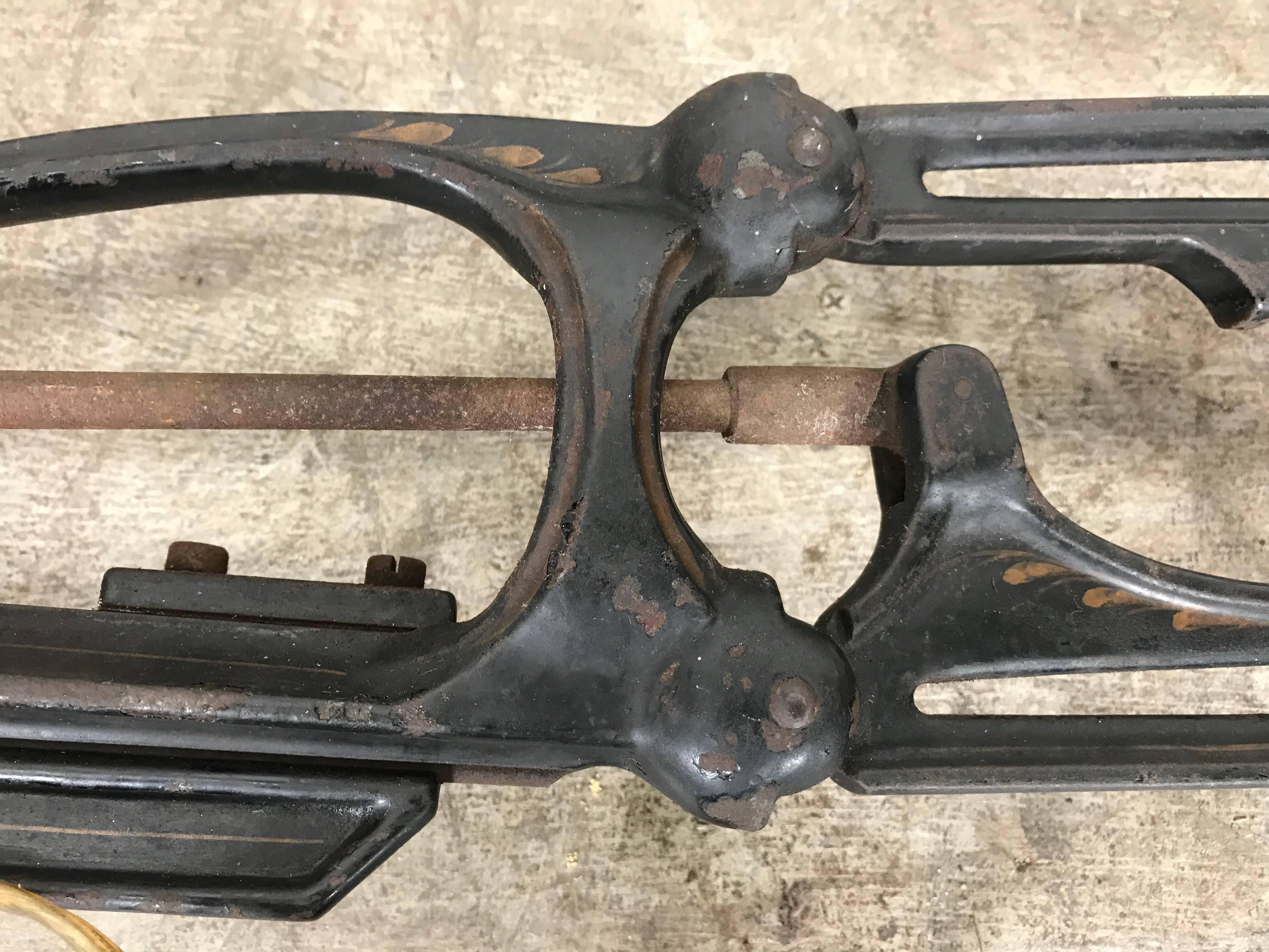 Rare and Unusual Articulated Cast Iron Industrial Wall Mount Task Lights In Distressed Condition In Buffalo, NY