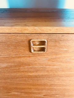 Classic Teak Wood Wall Unit, Drop Down Desk, Denmark