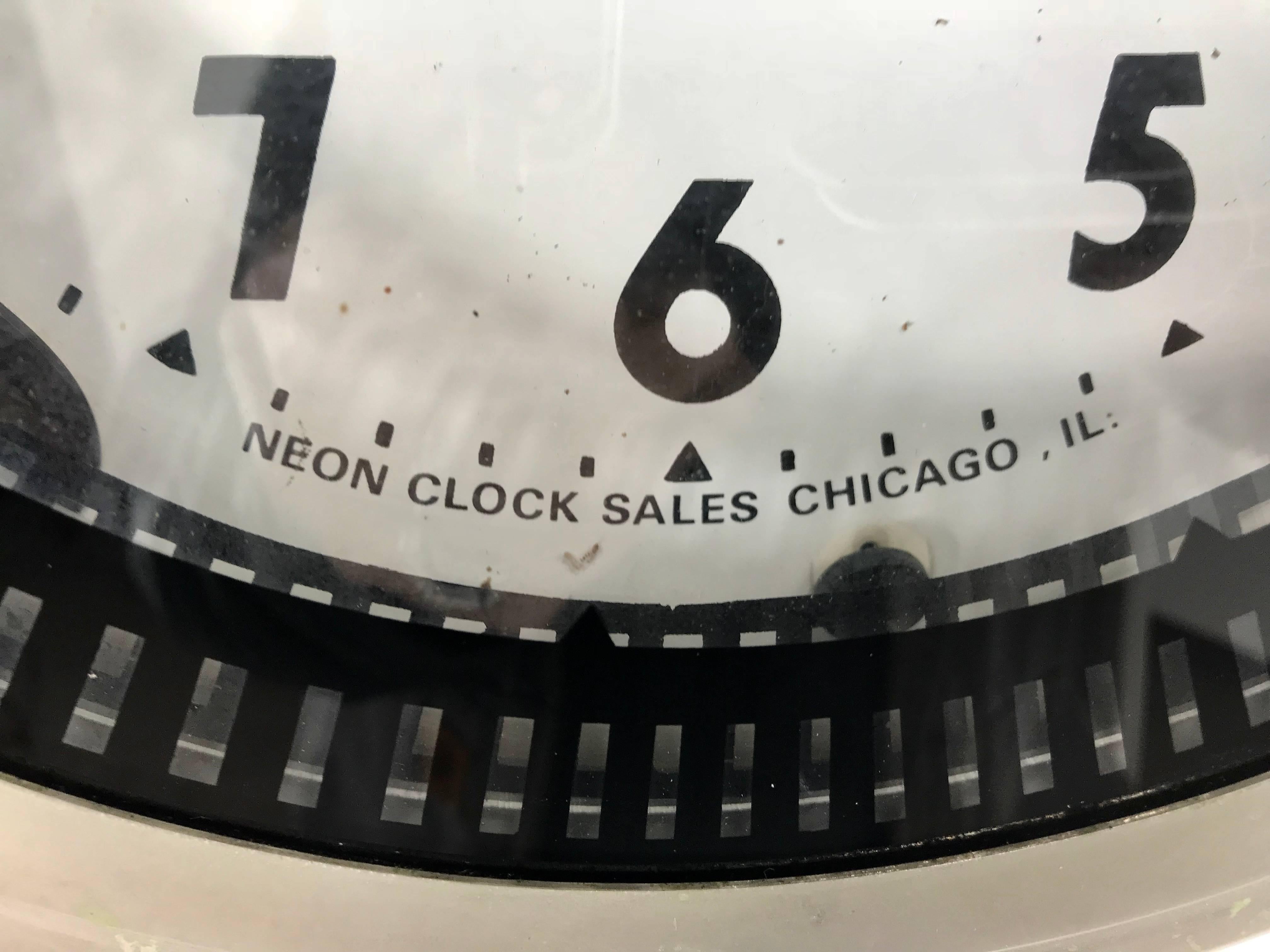 neon spinner clocks for sale