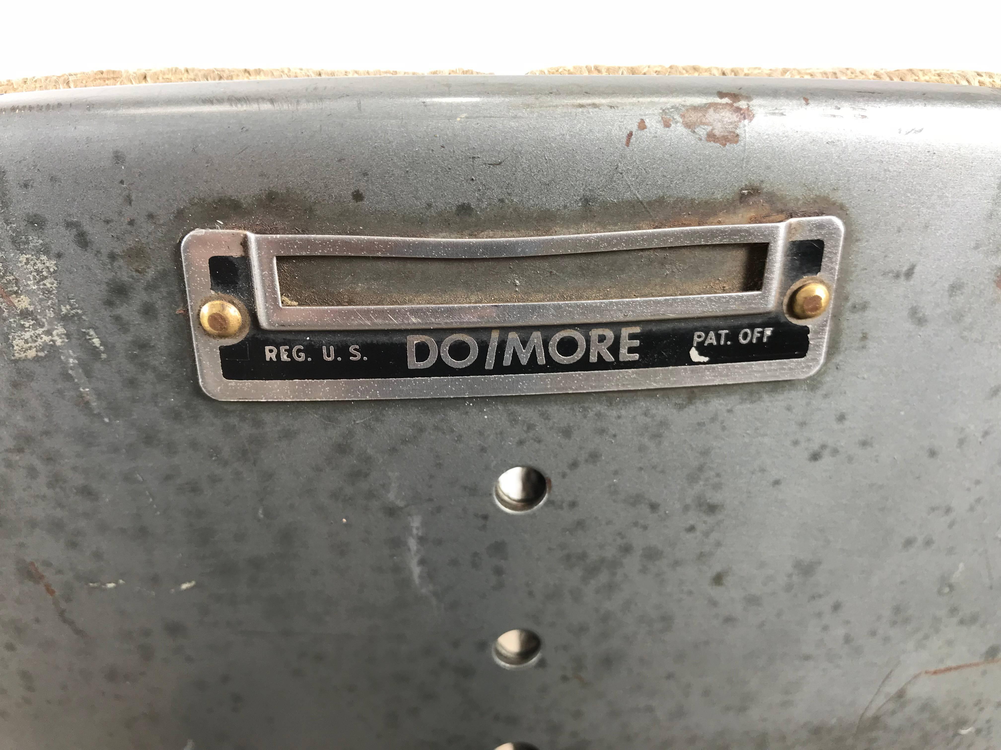 Early Antique Industrial Adjustable Rolling Desk Chair by DoMore In Distressed Condition In Buffalo, NY