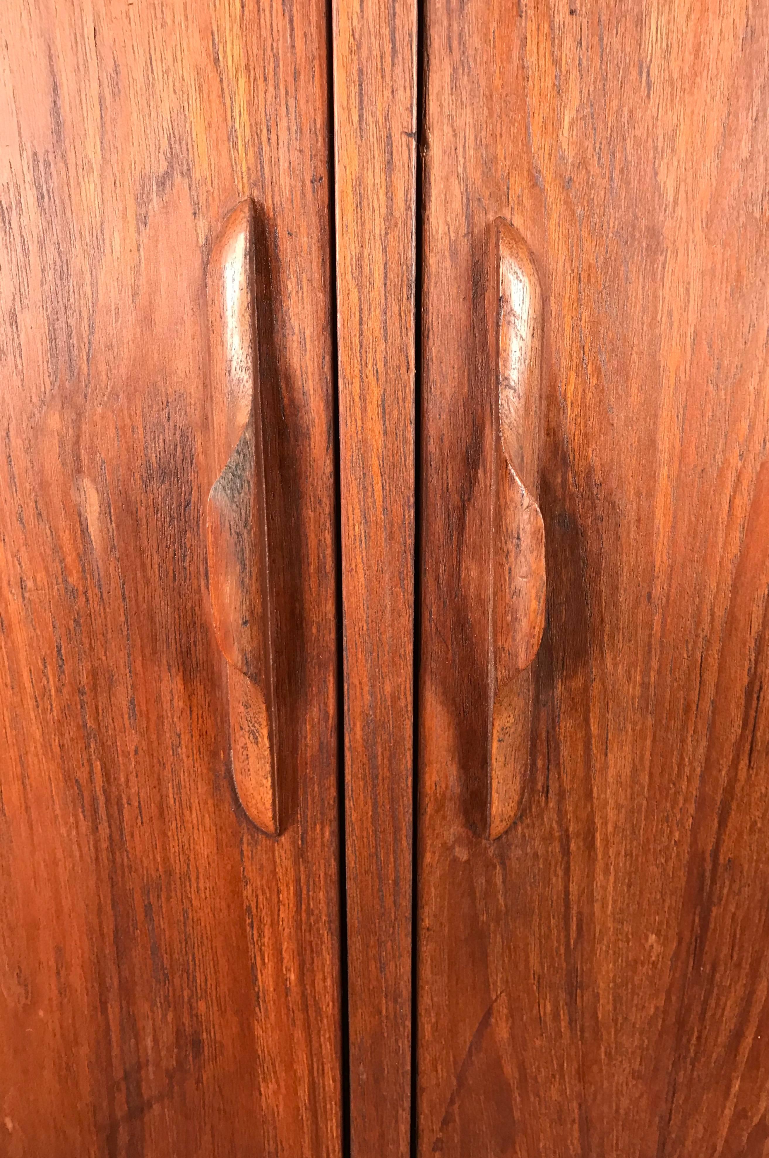 Scandinavian Modern Danish Modern Teak Two-Door Cabinet, Manner of Arne Vodder