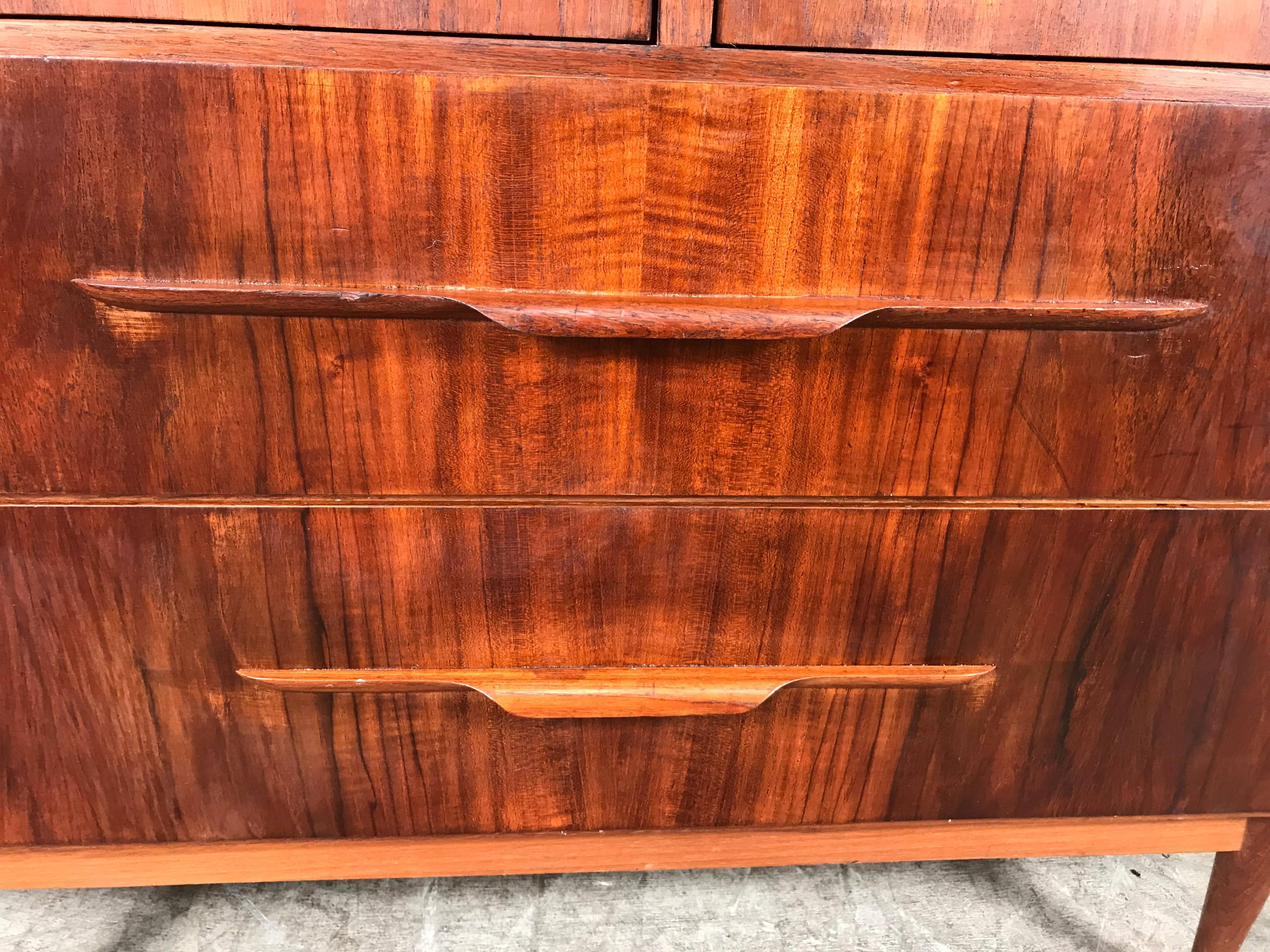 Danish Modern Teak Two-Door Cabinet, Manner of Arne Vodder In Good Condition In Buffalo, NY