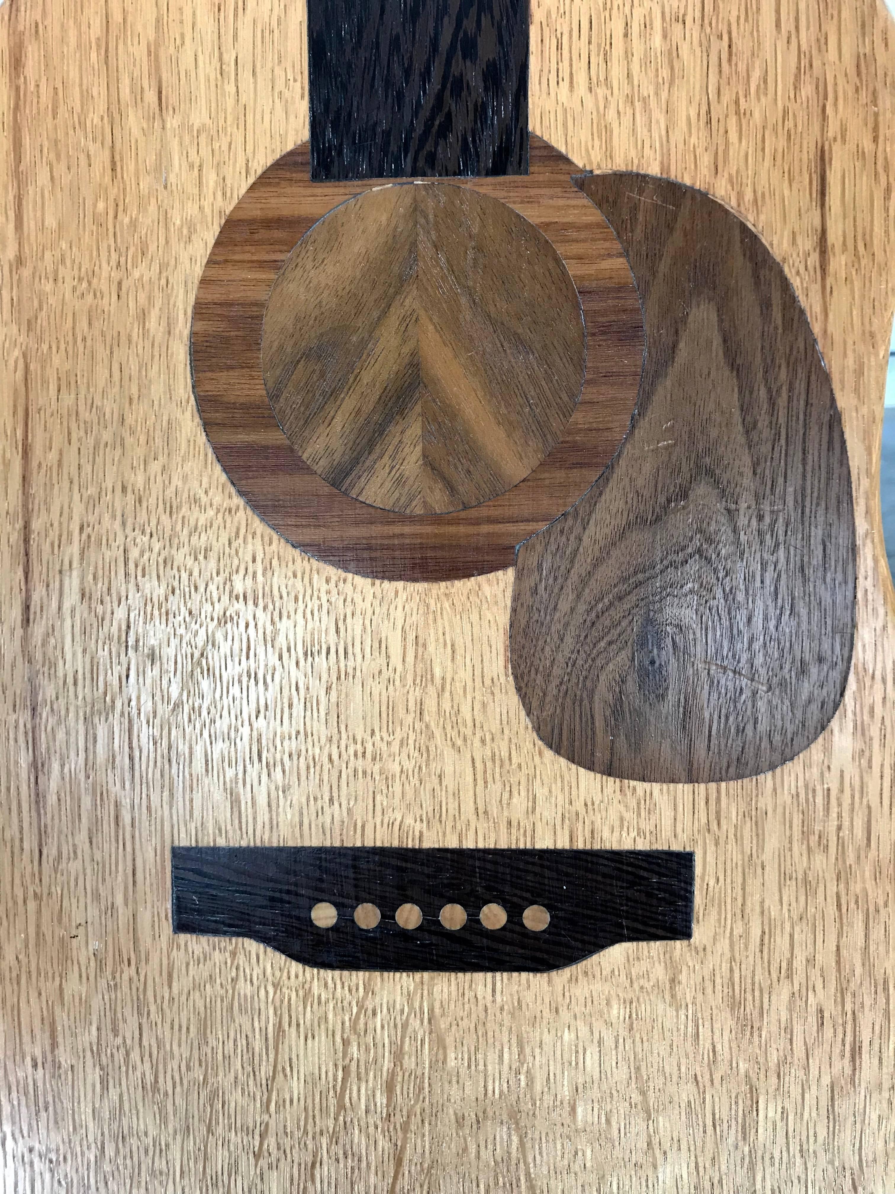 wooden guitar stool