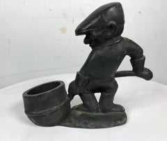 1930s Stylized Whimsical Bronze Man Sculpture Advertising  Pangborn Group