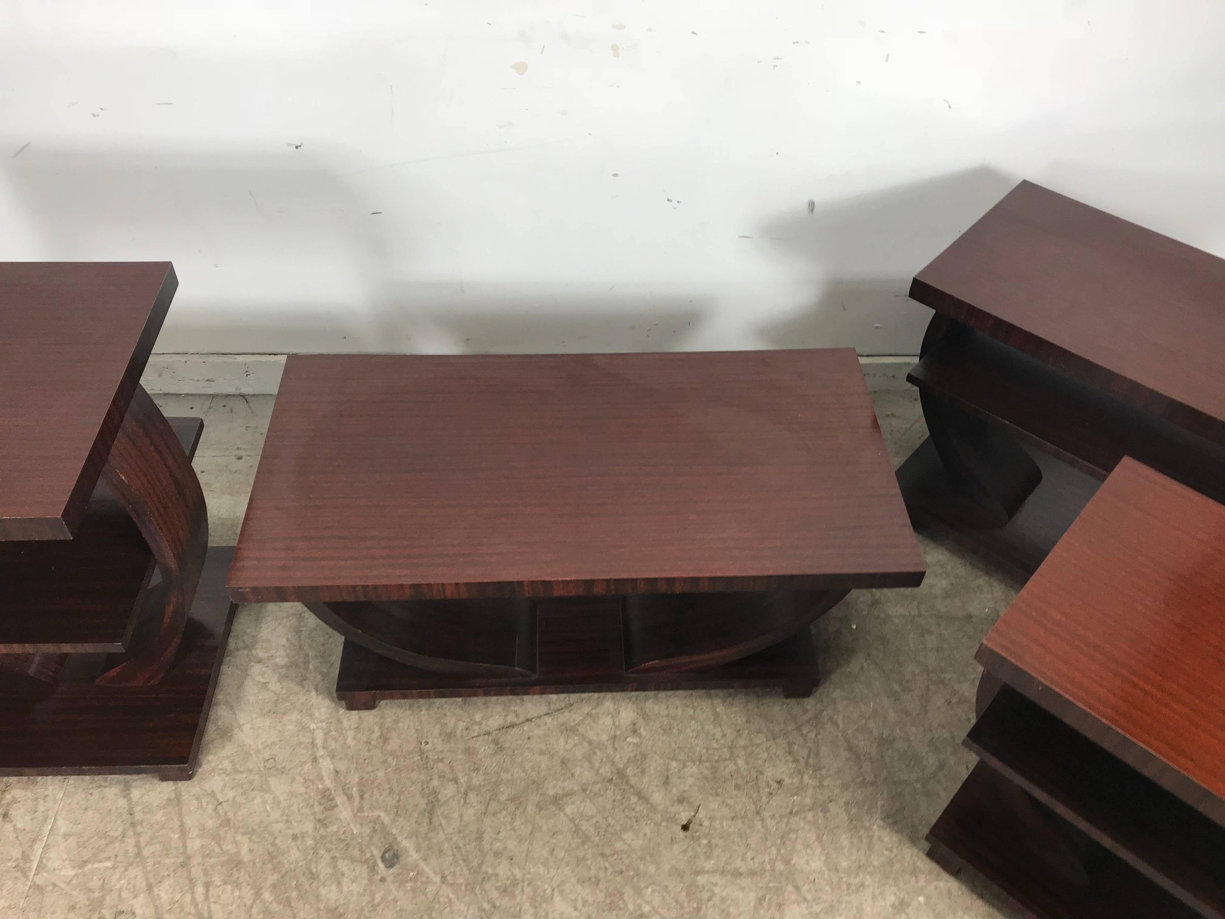 Set of Four Art American Deco Tables Attributed to Brown Saltman 2