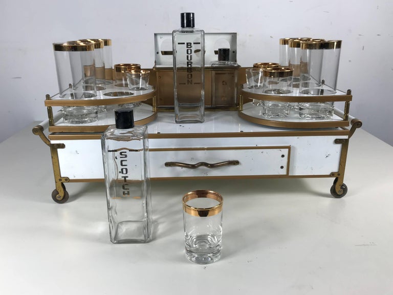 Midcentury Italian Regency Portable Tabletop Bar Caddy at 1stDibs
