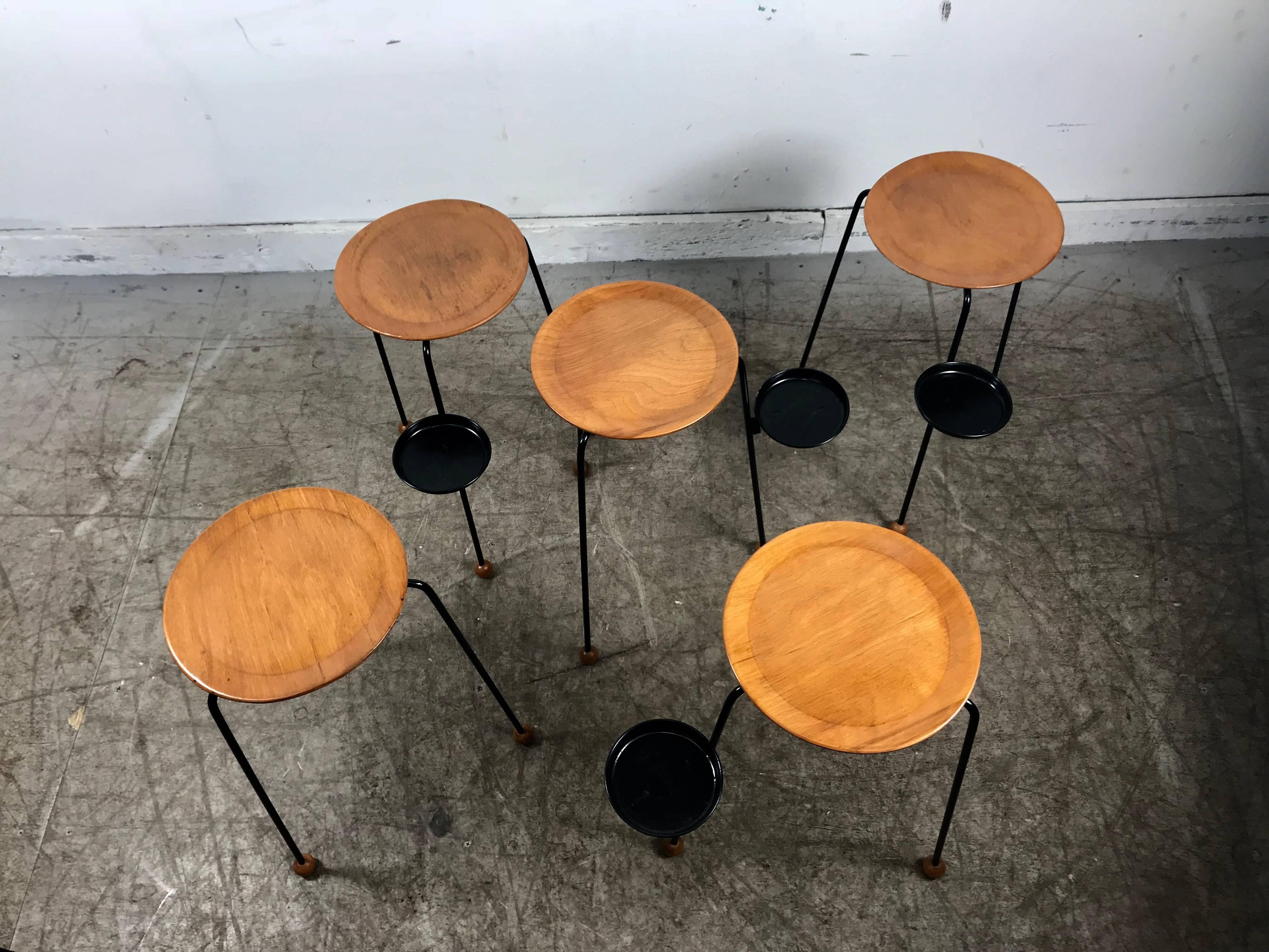 Mid-Century Modern Set of Five Tempo Group Stacking 