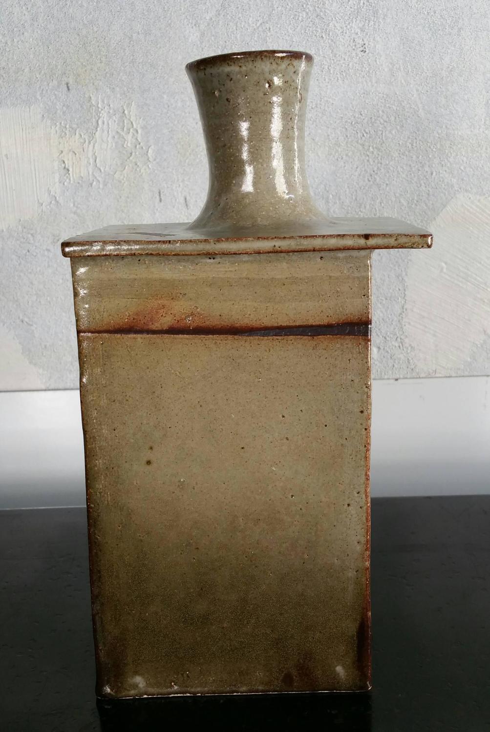 Modernist Architectural Slab Pottery Vessel For Sale at 1stdibs