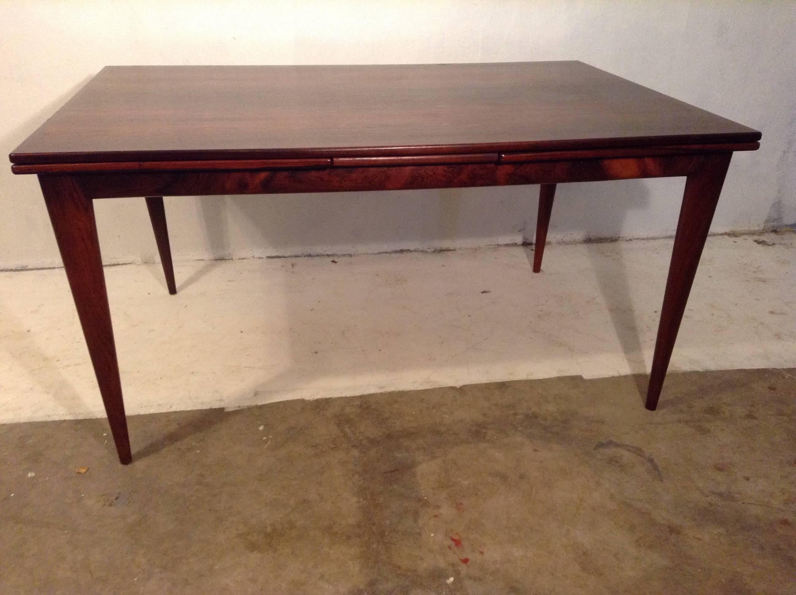 Mid-Century Modern Niels Otto Møller Danish Expandable Rosewood Dining Table