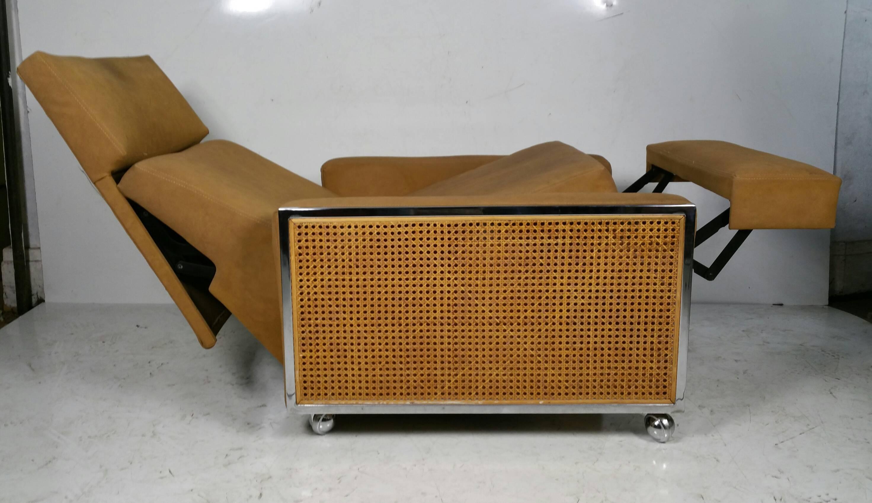 North American Modernist Three Position Reclining Chair by Milo Baughman