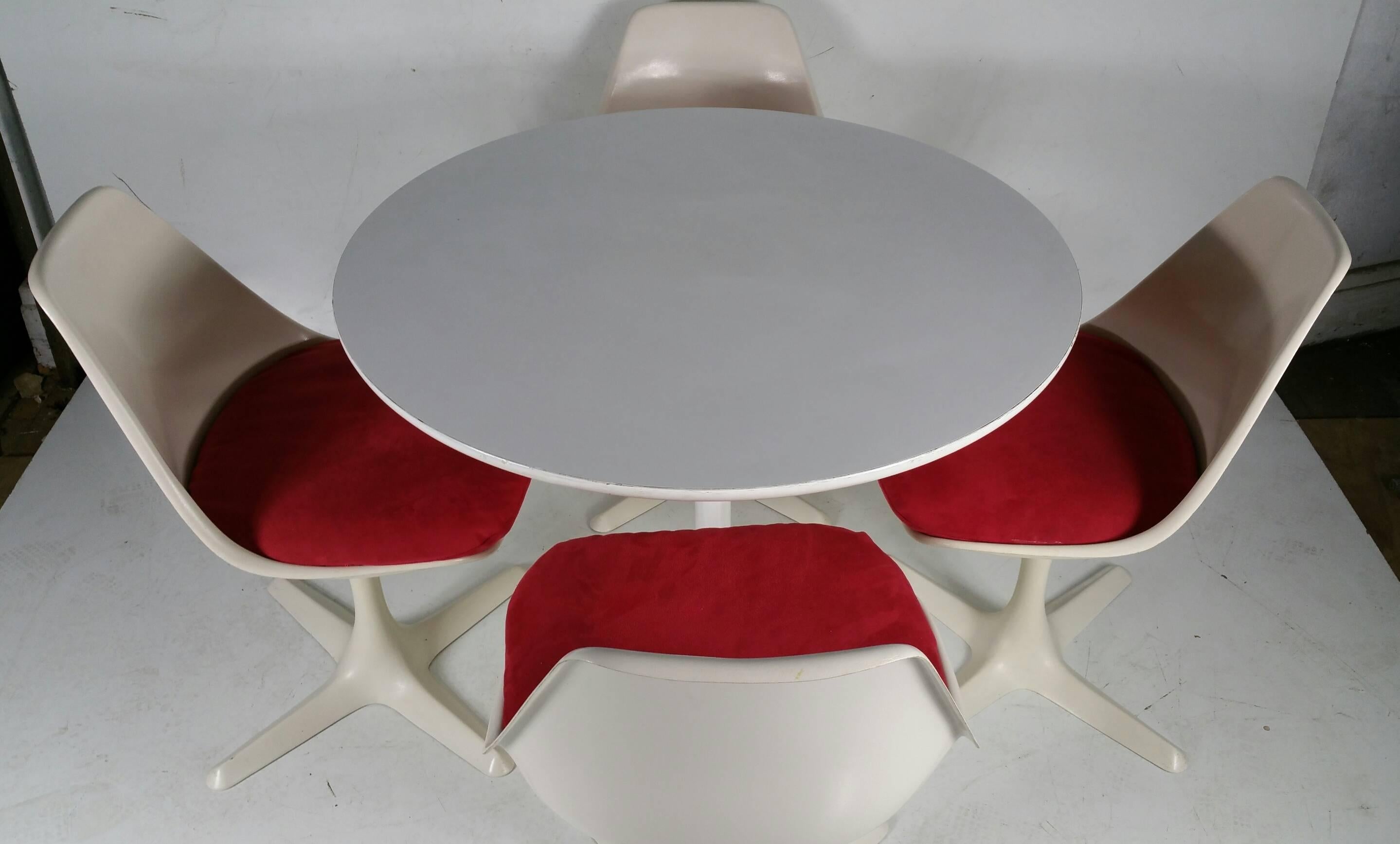 American Saarinen Style Dining Suite Designed by Maurice Burke, circa 1965