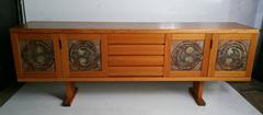 Danish Sideboard or Credenza, Ox Art Tile Doors