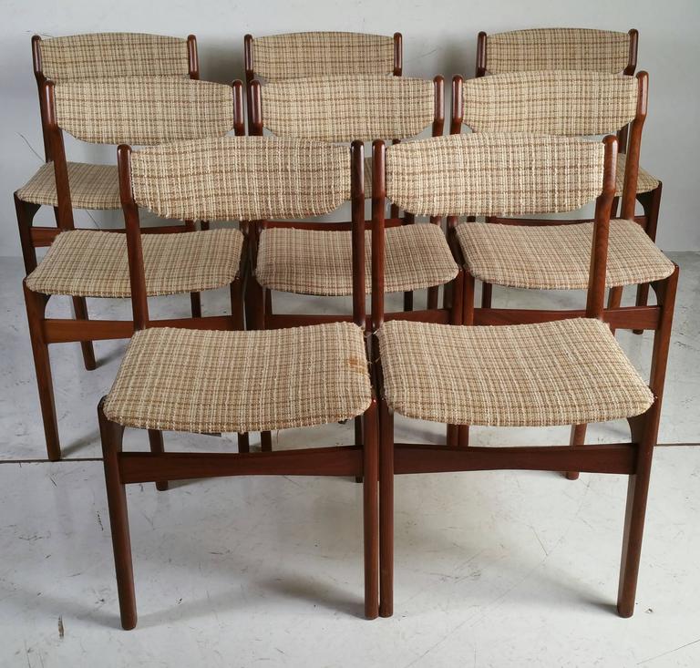 Set Of Eight Modernist Rosewood Dining Chairs Erik Buch Denmark At Nice Set Of Eight Rosewood Dining Chairs Designed By Erik Buch Retain Original Wool