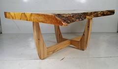 Modernist Figured Spalted Maple Coffee Table by Griff Logan