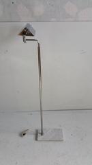 Modernist Chrome and Marble Swing Arm Floor Lamp, Koch & Lowy