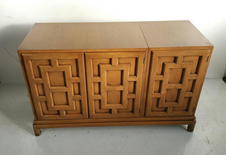 American Asian Modern Three-Door Cabinet by Renzo Rutili, 1960s  For Sale