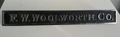 F.W. Woolworth Co. Nickel Plated Counter Sign, Nu-Lite Displays