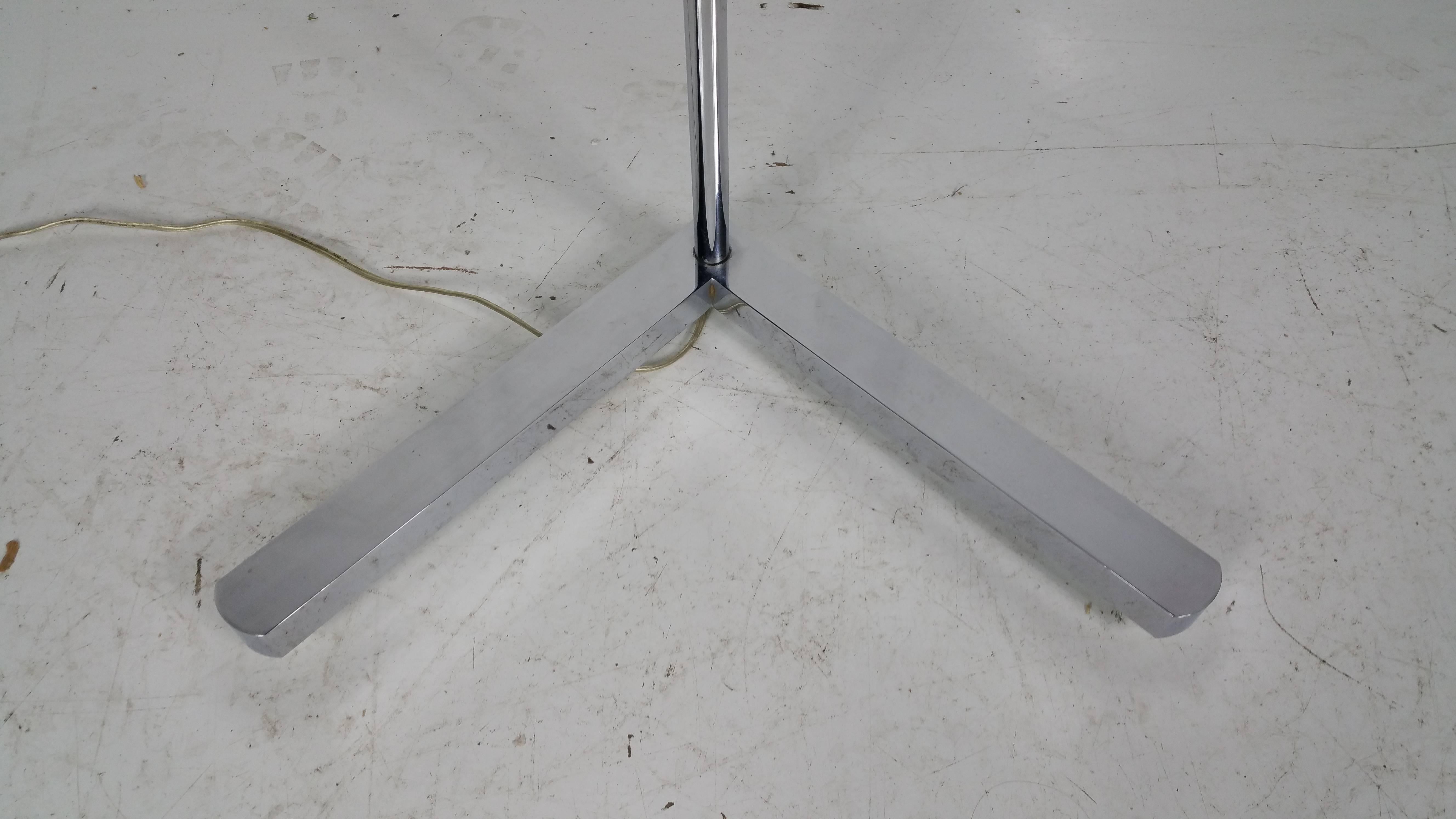 20th Century Long Cylinder Form Shade Floor Reading Lamp by Casella For Sale