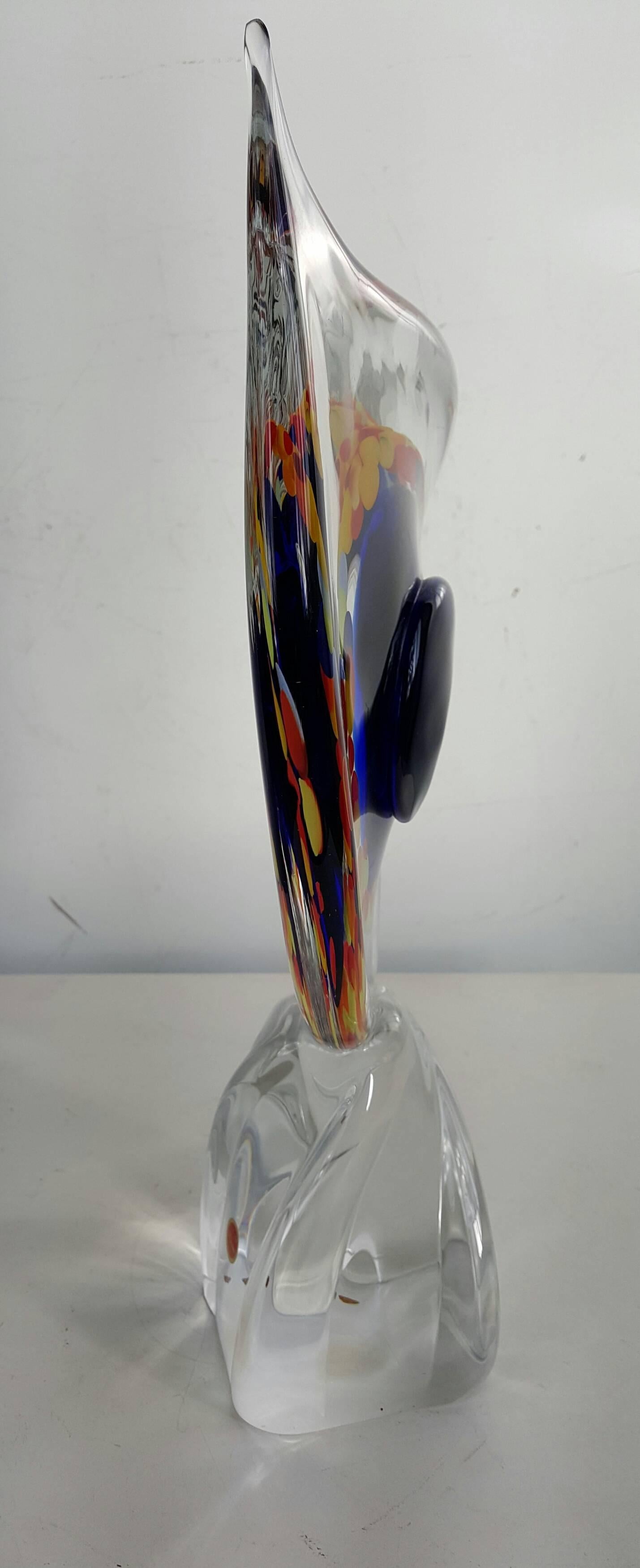 Late 20th Century Large Contemporary Modern Abstract Murano Glass Sculpture