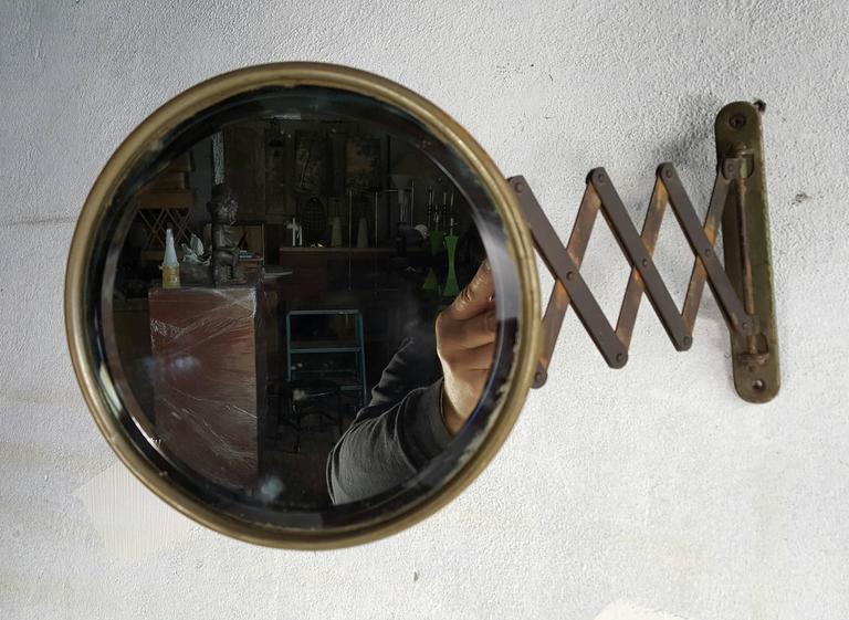 Antique Scissor Arm Lavatory Mirror At 1stdibs Antique Scissor Arm Lavatory Mirror Nice Original Condition Wonderful Patina