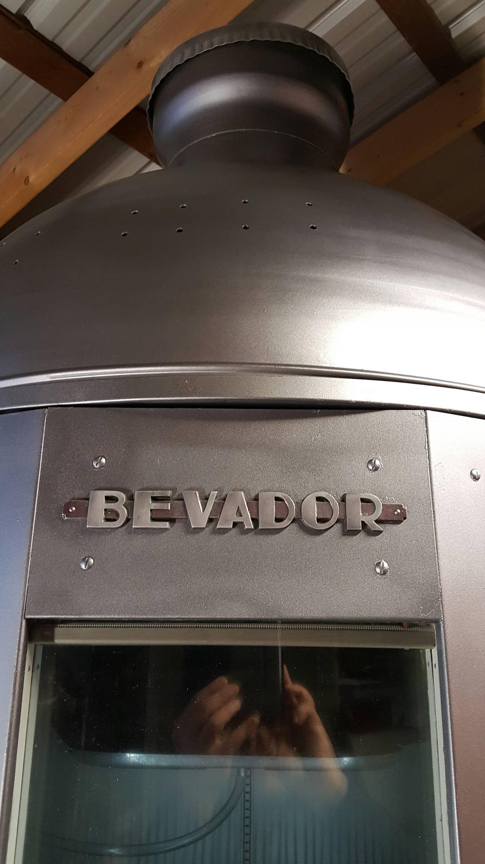 Rare Bevador Cooler,,Totally restored and brought back to its original beauty. All new refrigeration units,, high intensity neon tubes for interior lighting.new transformer,, Five powder coated rotating shelves,,Thermastat control.Door opening 15