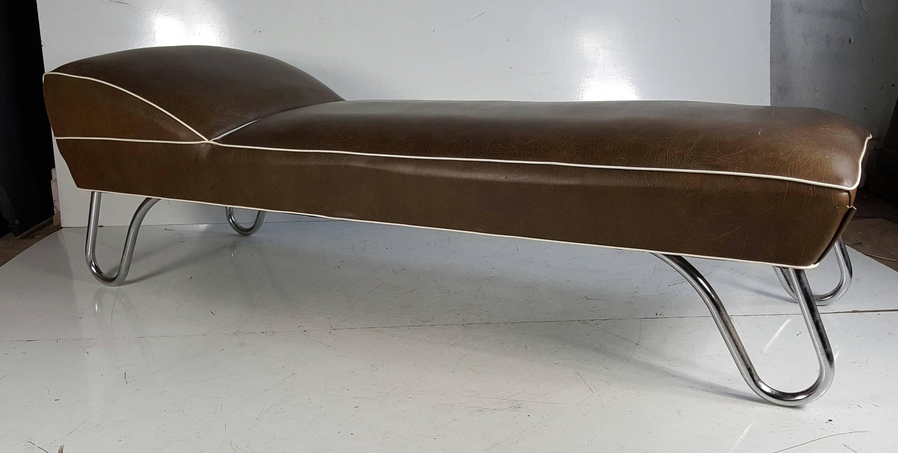 KEM Weber Daybed or Chaise Longue, Art Deco In Good Condition In Buffalo, NY