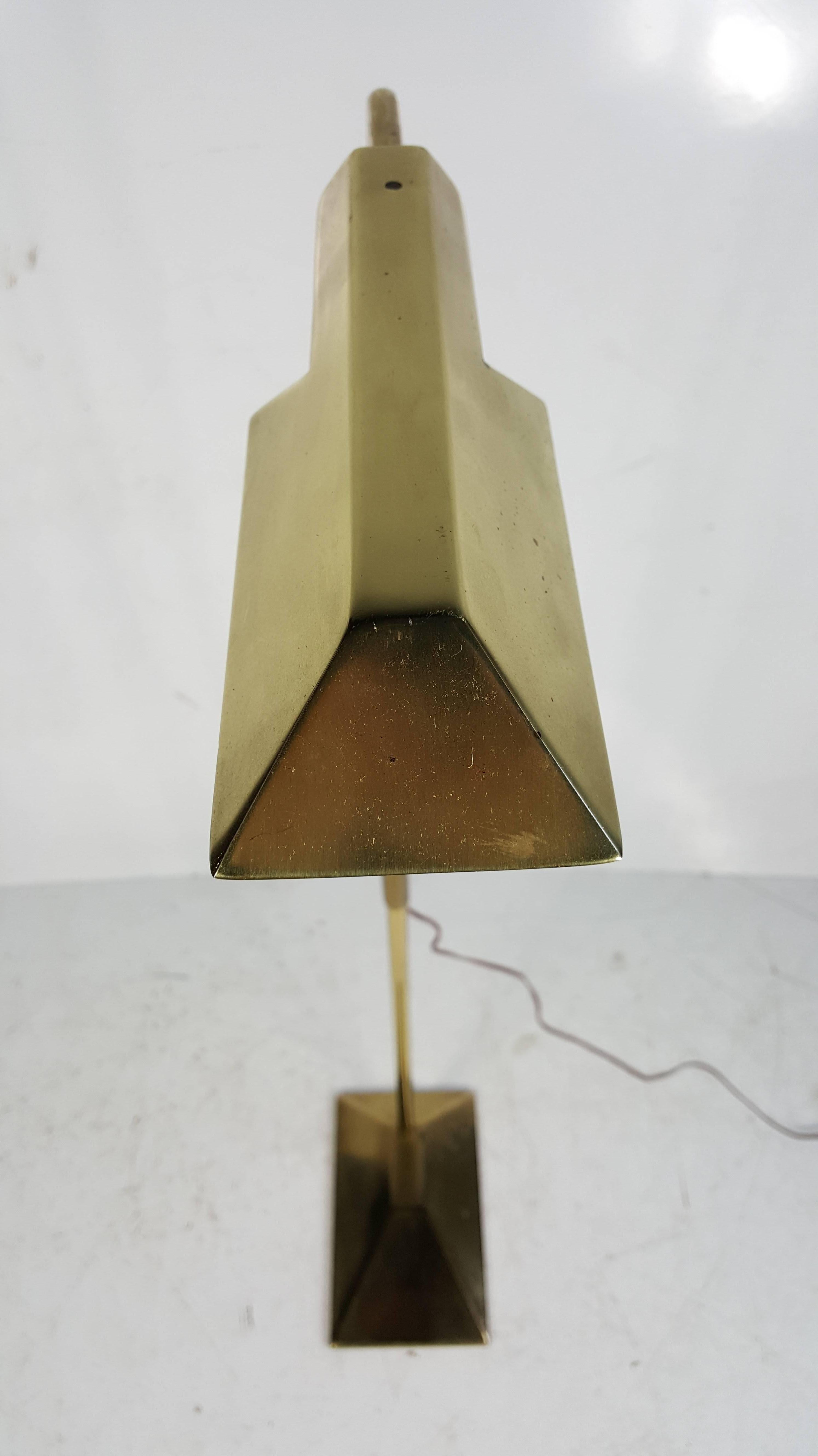 American Frederick Cooper Adjustable Brass Floor Lamp, Pharmacy Style