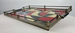 Iconic Art Deco "JAZZ" Cocktail Tray, Red, Black and White