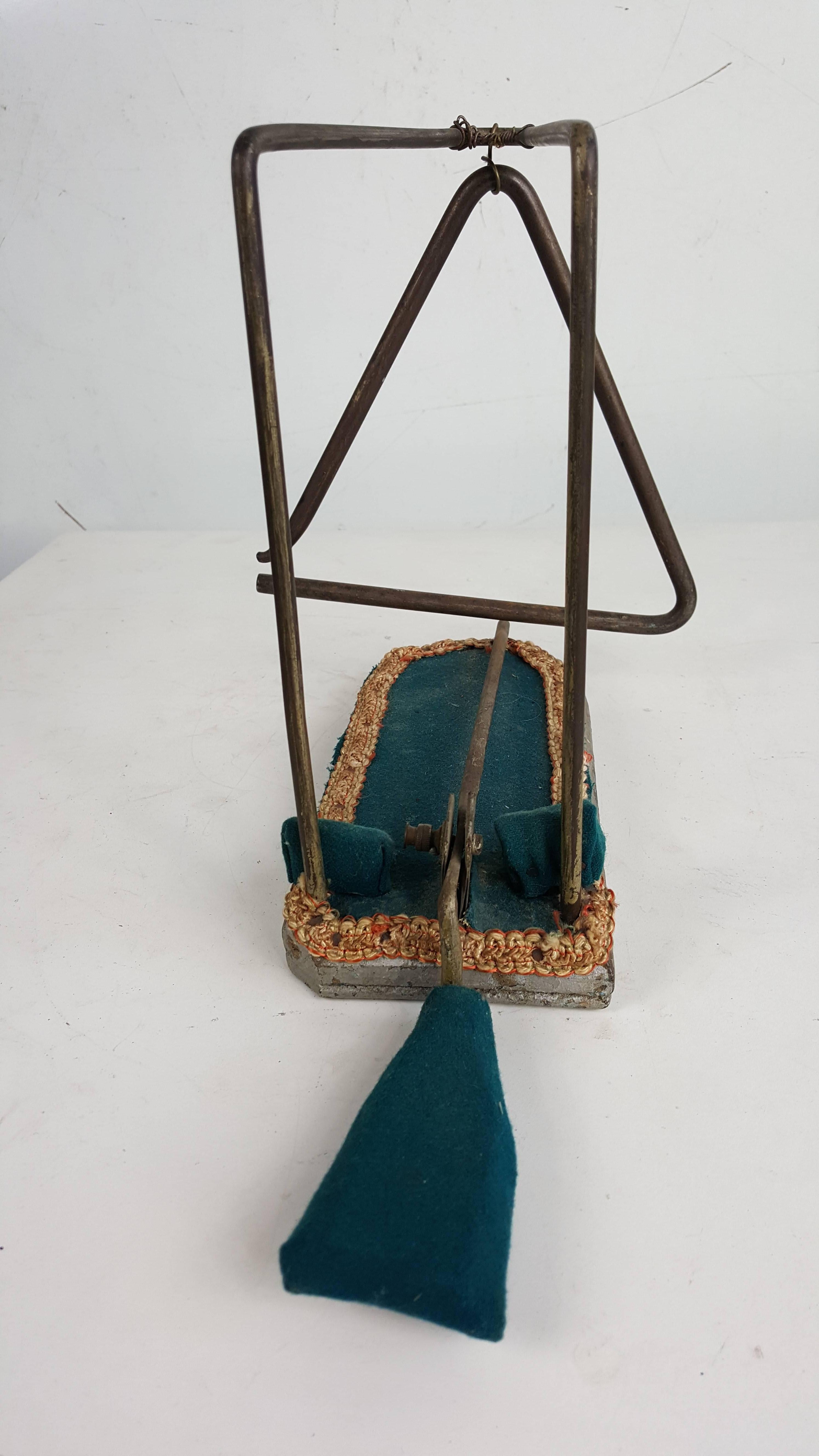 Unusual Folk Art Musical Triangle Instrument In Distressed Condition In Buffalo, NY