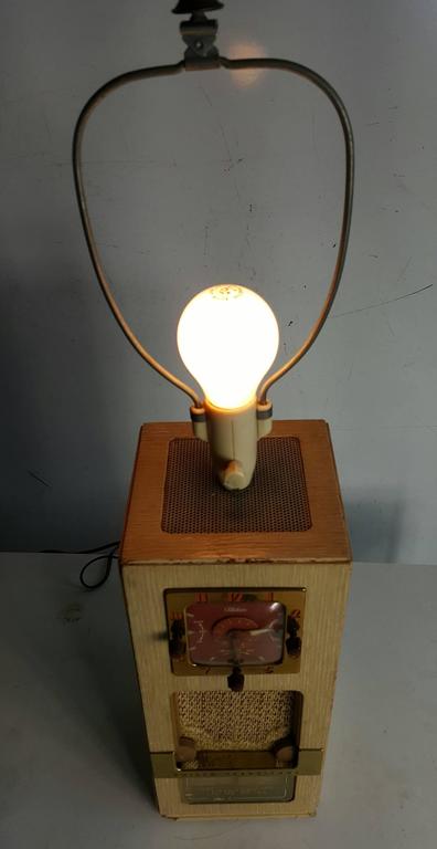 Rare Philco Transitone Clock Radio Lamp, Modernist at 1stDibs