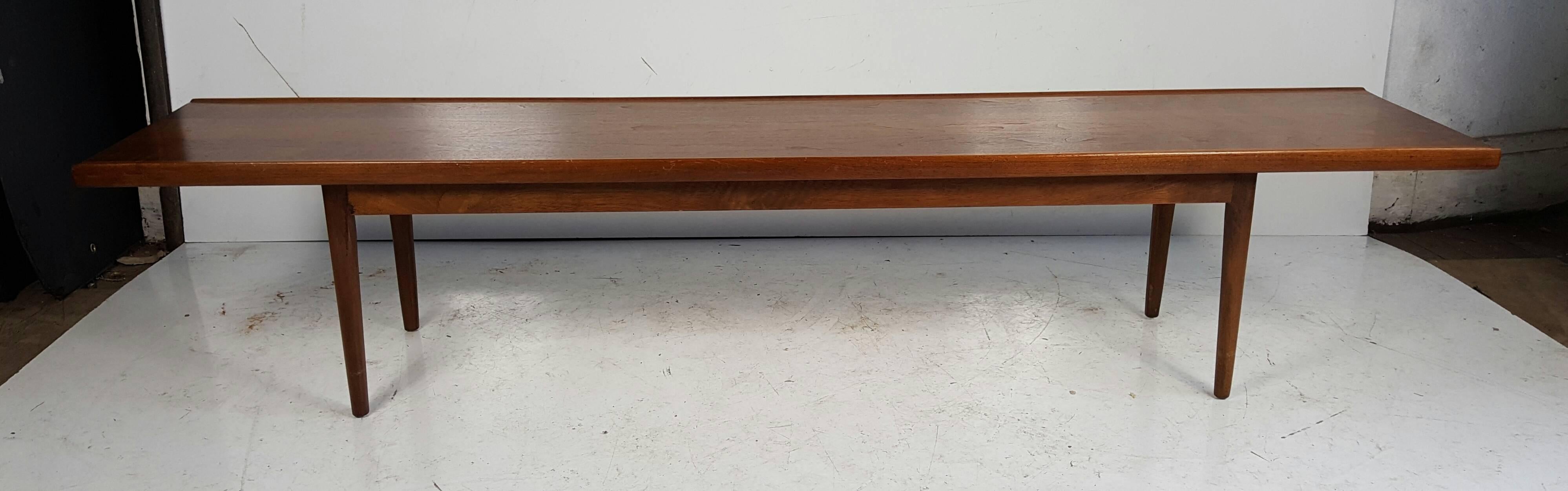 Modernist Walnut Kipp Stewart Long Table or Bench 1