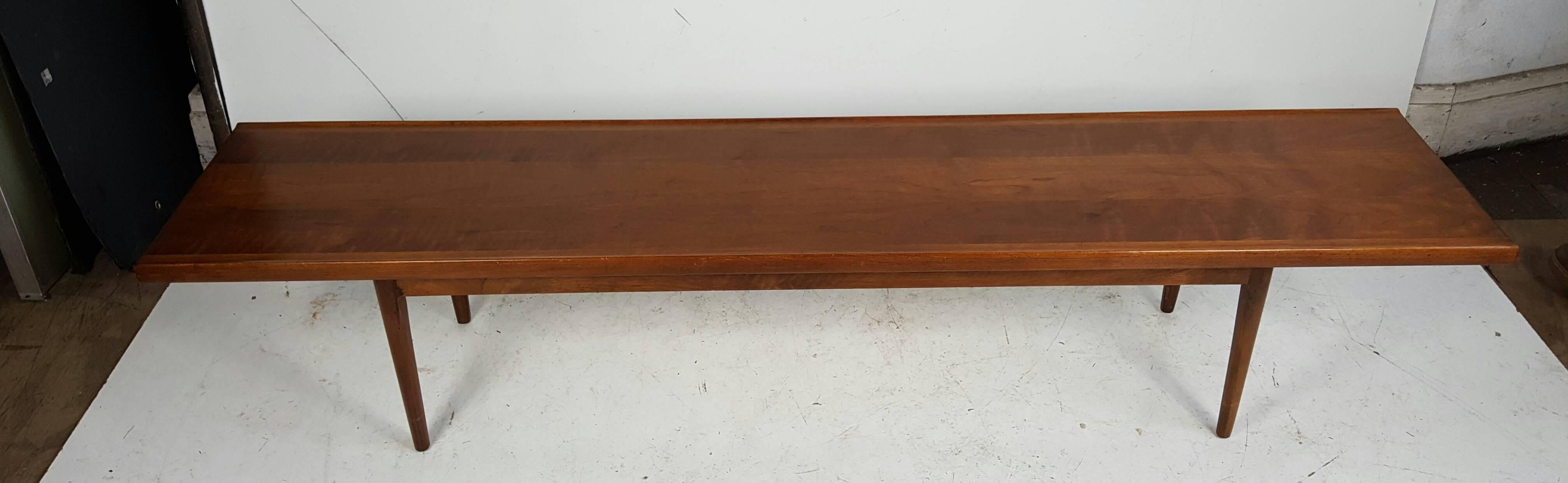 American Modernist Walnut Kipp Stewart Long Table or Bench