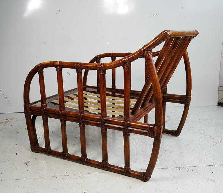Ficks Reed Bamboo Sofa and Chair, Art Deco at 1stDibs