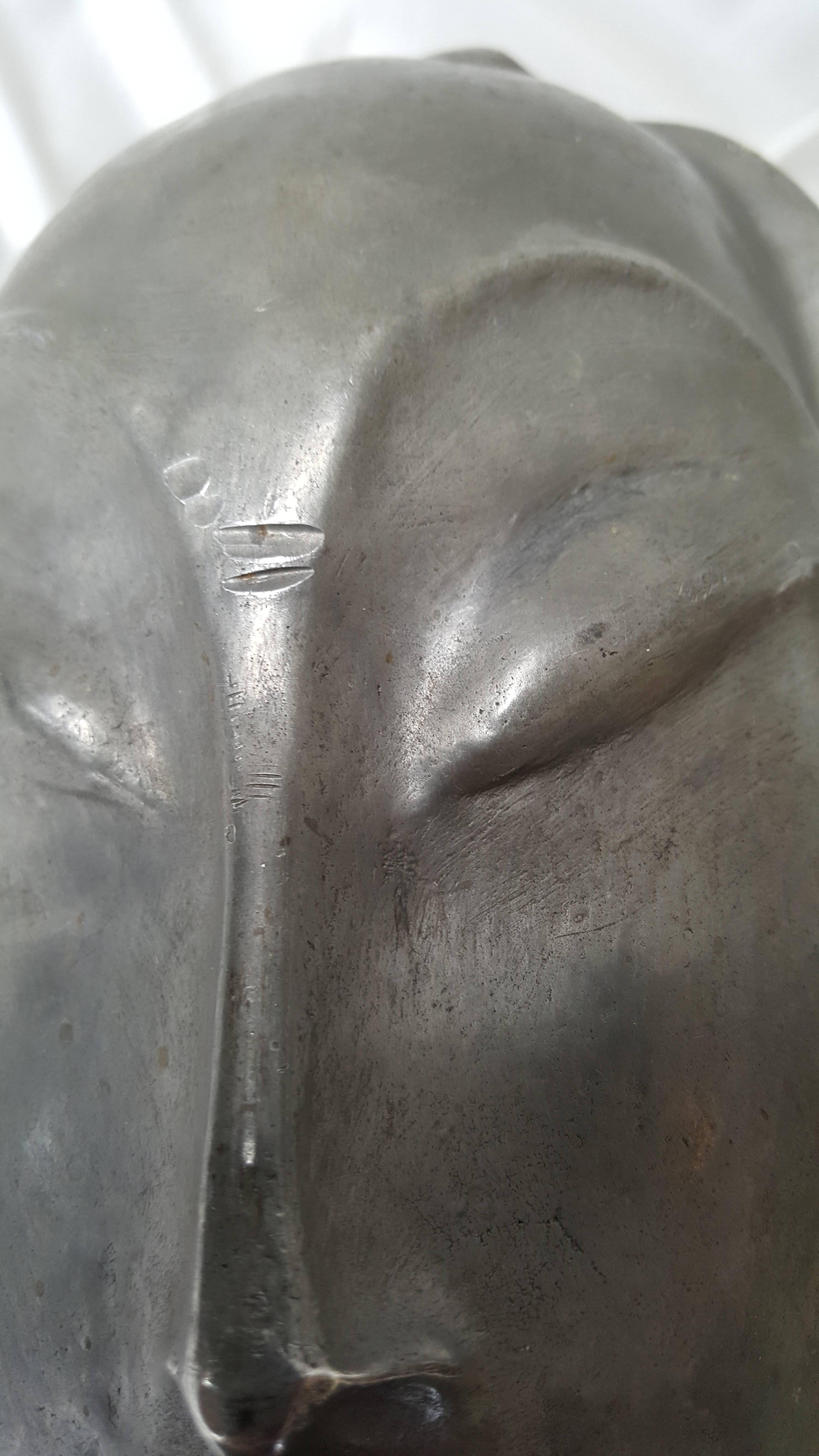 Mid-20th Century Weiner Werkstatte, Art Deco Stylized Woman Head, Molded Zinc