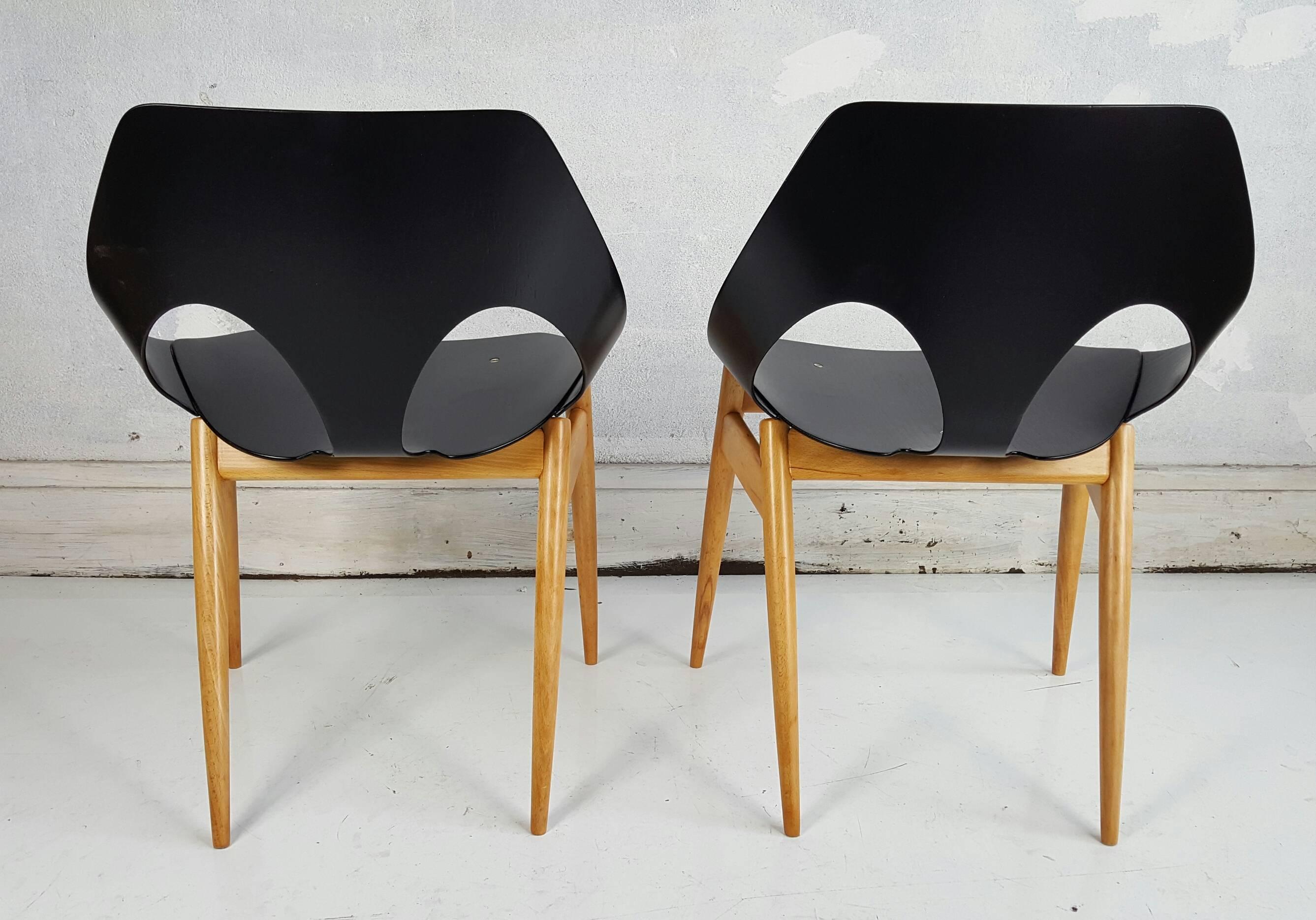 Modernist Pair of Plywood Chairs, Carl Jacob C2 