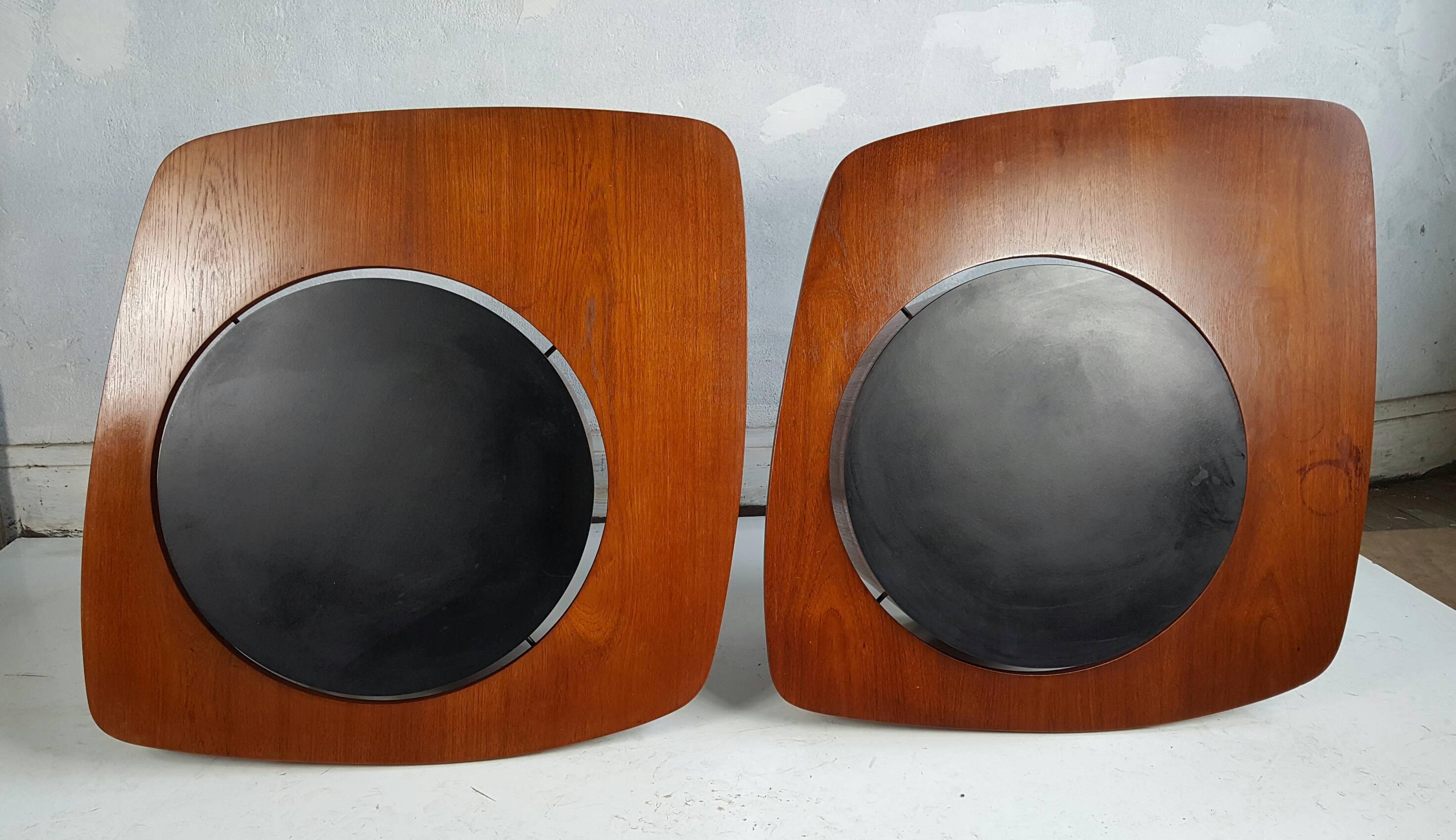 Canadian Rare Oversized Teak Expo 67 Pair of Cocktail Tables by RS Associates