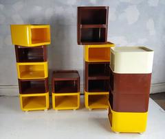 17 Piece Anna Castelli Ferrieri Set of Componibili Storage Units by Kartell
