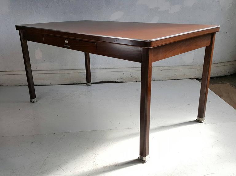 Classic Modernist Shaw Walker Steel Desk Writing Table For Sale At