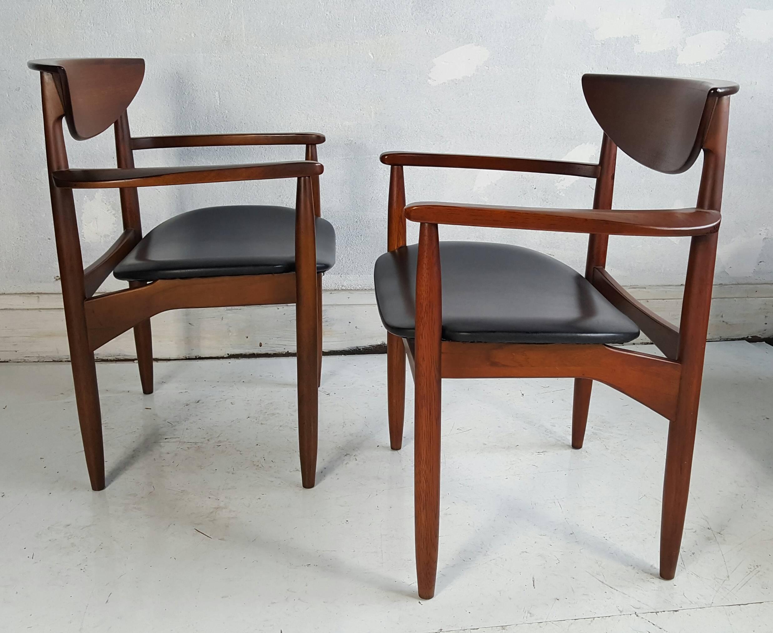 Set of Six Modernist Dining Chairs Lane Perception In Excellent Condition In Buffalo, NY