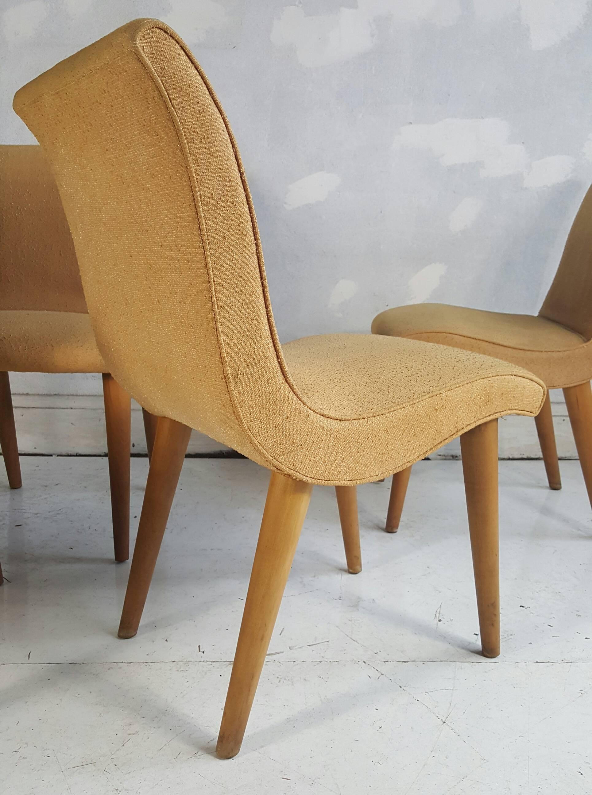 20th Century Set of Four Russel Wright for Conant Ball Dining Chairs, Modernist