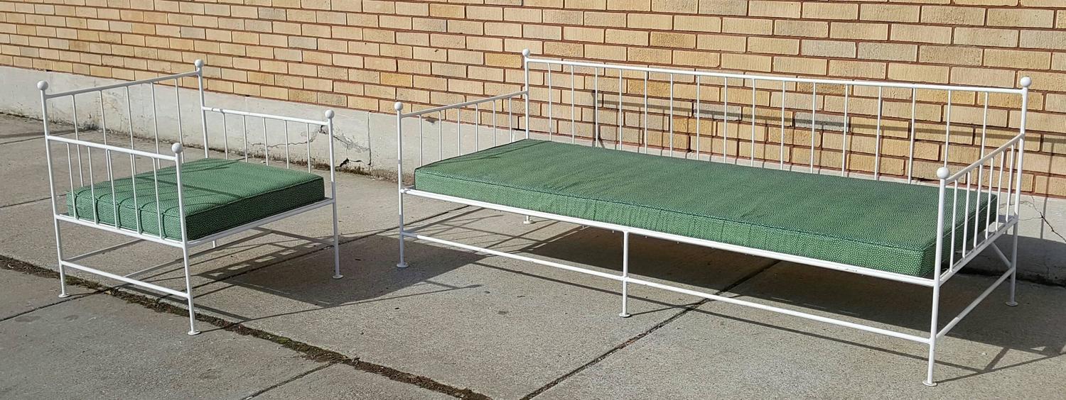 Mid-Century Modern Three-Piece Iron Patio /Garden Set Made by Woodard ...