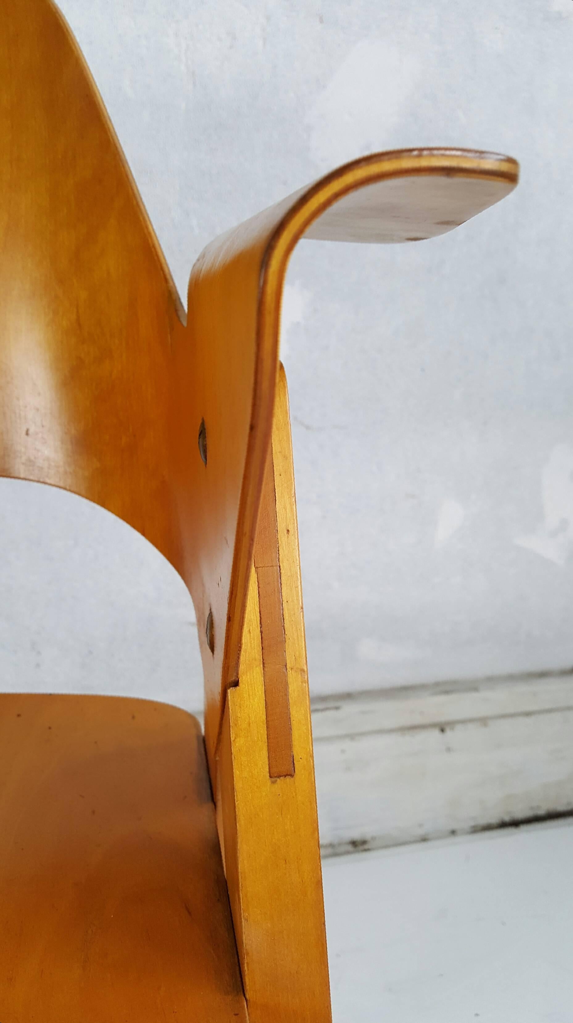 Plywood Arm Chairs by Elias Svedberg, Nordiska Konipaniet, Sweden 1