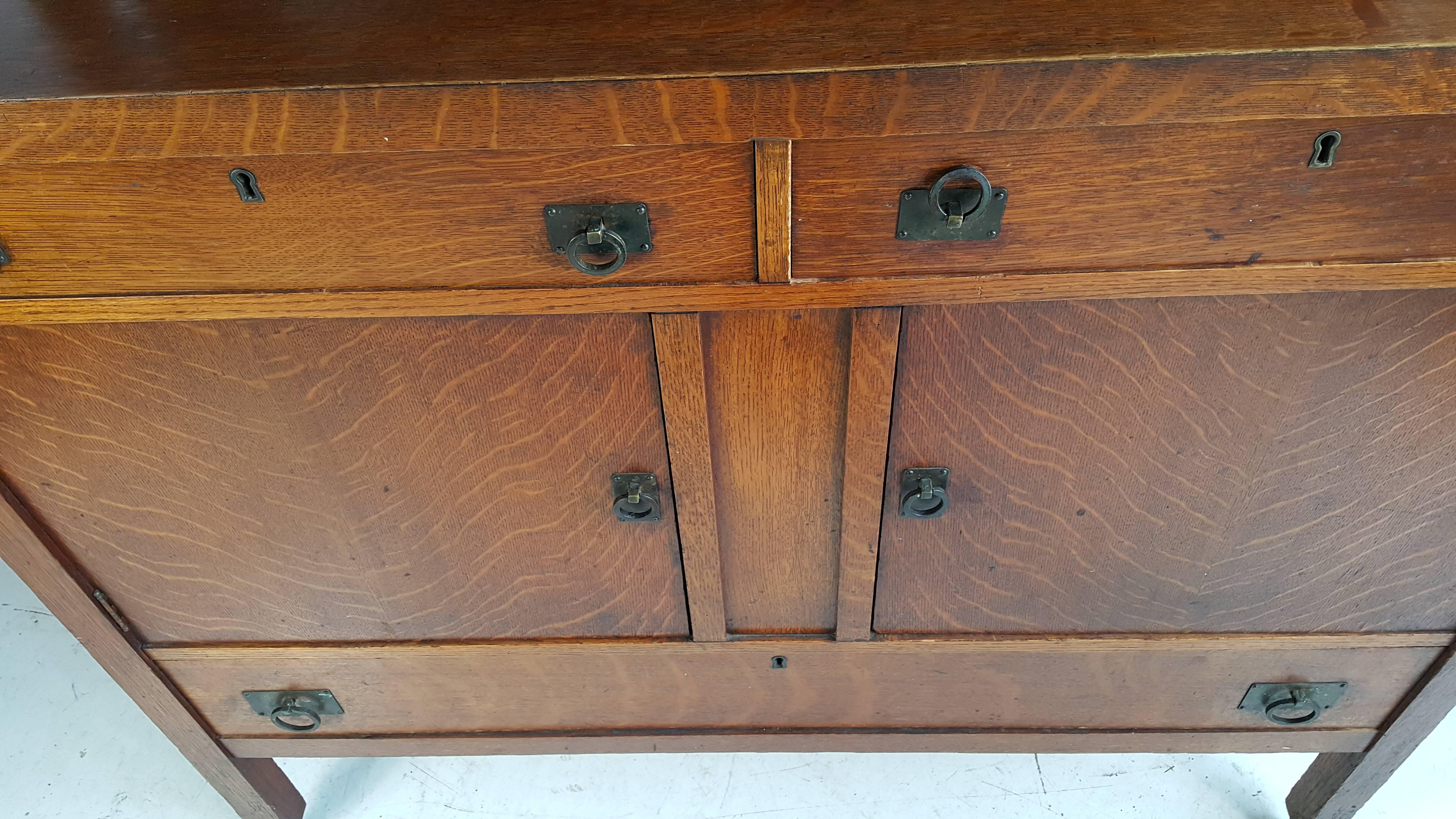20th Century Arts and Crafts Oak Buffet or Server