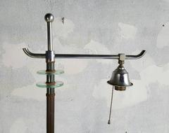 Art Deco, Modernist Glass and Chrome Floor Lamp Style of Donald Deskey